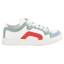 Pierre Hardy-Leather sneakers-White
