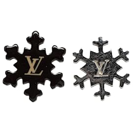 Louis Vuitton-Silver Louis Vuitton Snowflake Brooch-Silvery