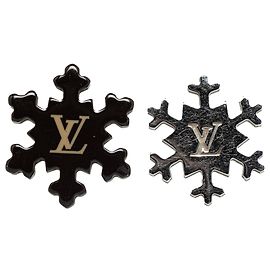 Silberne Louis Vuitton-Schneeflockenbrosche Silber