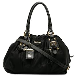 Prada-Black Prada Tessuto Satchel-Black