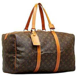Louis Vuitton-Brown Louis Vuitton Monogram Sac Souple 45 Travel Bag-Brown