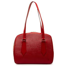 Louis Vuitton-Bolso de hombro rojo Louis Vuitton Epi Voltaire-Roja