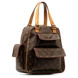 Louis Vuitton-Brown Louis Vuitton Monogram Excentri-Cite Handbag-Brown