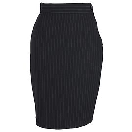 Jupe crayon rayée Moschino en laine noire Noir