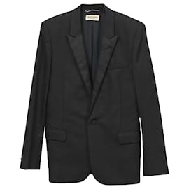 Saint Laurent-Saint Laurent Slim-Fit Suit Jacket in Black Wool-Black