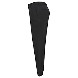 Saint Laurent- Saint Laurent Straight Leg Pants in Black Wool-Black