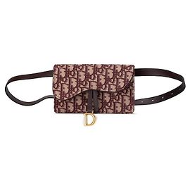 Dior Canvas Leder Trotter Saddle Schultertasche in gutem Zustand Rot