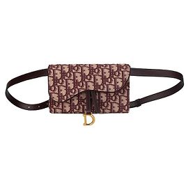 Dior Canvas Leder Trotter Saddle Schultertasche Rot