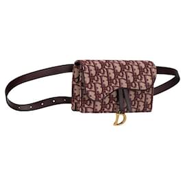 Dior-Dior Oblique Canvas Saddle Belt Bag Canvas Belt Bag in Excellent condition-Other