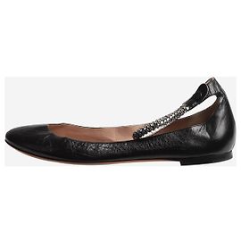 Chloé Black leather ballet flats - size EU 38.5 Black