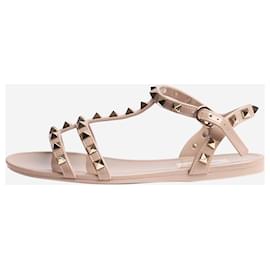 Valentino-Taupe Rockstud PVC sandals - size EU 35-Other