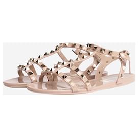 Valentino-Taupe Rockstud PVC sandals - size EU 35-Other