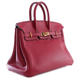 Hermès-Hermès Red Swift Birkin Retourne 25-Red