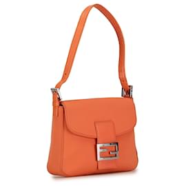 Fendi-Sac à bandoulière en satin orange Fendi-Orange