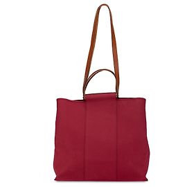Hermès Red Toile Cabag Twist GM Other