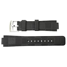 Louis Vuitton-NEW LOUIS VUITTON TAMBOUR DAMIER R15054 WATCH STRAP IN BLACK GUM-Black