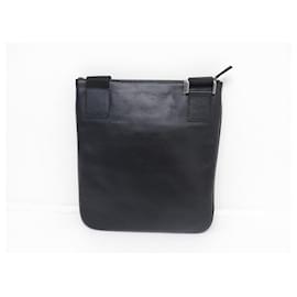 Montblanc-NEW MONTBLANC MESSENGER BAG 1111340 BLACK SEEDED LEATHER SHOULDER BAG-Black