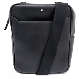 Montblanc-NEW MONTBLANC SARTORIAL NORTH SOUTH SMALL MESSENGER BAG 113189 BAG-Black