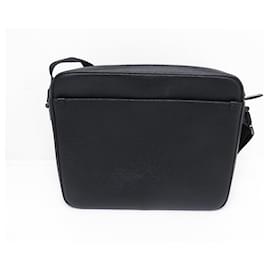 Montblanc-NEW MONTBLANC WST MESSENGER BAG 1115012 BLACK LEATHER SHOULDER BAG-Black