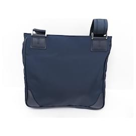 Montblanc-NUEVO BOLSO SARTORIAL MONTBLANC 118381 BOLSO DE HOMBRO DE LONA Y PIEL AZUL-Azul marino