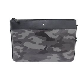 NEW MONTBLANC NIGHTFLIGHT DETACHABLE POUCH CAMOUFLAGE CANVAS 118272 BAG Grey