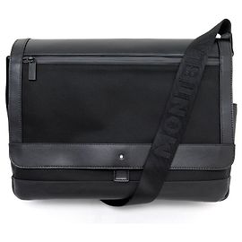 NUOVA BORSA MESSENGER MONTBLANC NIGHTFLIGHT 118251 BORSA A TRACOLLA NERA Nero