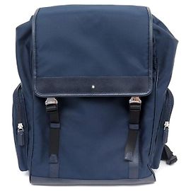 NEW MONTBLANC SARTORIAL JET BACKPACK MEDIUM BACKPACK 118384 IN CANVAS BAG Navy blue