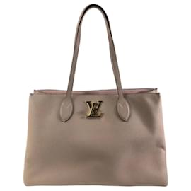 Louis Vuitton-Borsa shopper Lockme di Louis Vuitton-Marrone,Beige