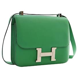 Hermès-Hermes Constanza 24 Bambú Swift-Verde,Verde oliva