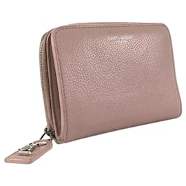 Saint Laurent-Saint Laurent (YSL) Compact Bifold Wallet-Pink