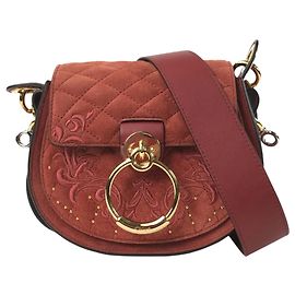 Sac Chloé Tess Petit Marron Rouge