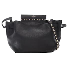 Valentino-Valentino Rockstud Tote-Black