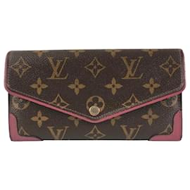 Autre Marque-Louis Vuitton Sarah Brieftasche-Braun,Rot