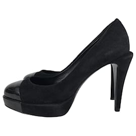 Chanel-Chanel Cap Toe Platform Pumps Sz 37C-Black