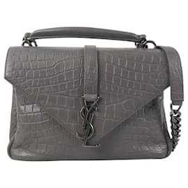 Saint Laurent-Saint Laurent (YSL) College Bag-Grey