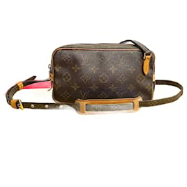 Louis Vuitton-Louis Vuitton Pochette Marly Bandouliere Canvas Crossbody Bag M51828 in Good condition-Other