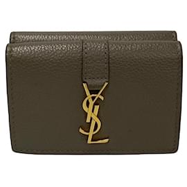 Yves Saint Laurent-Yves Saint Laurent Leather Origami Tiny Wallet Leather Short Wallet in Good condition-Other
