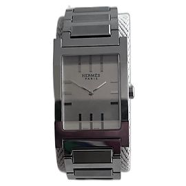 Relógio Hermès Tandem GM em aço prateado Prata