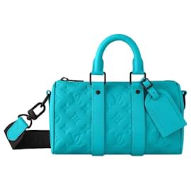 Louis Vuitton-LV Keepall 25 en cuir neuf-Turquoise
