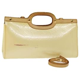Louis Vuitton-LOUIS VUITTON Monogramm Vernis Roxbury Drive Handtasche Perle M91374 LV Auth 75102-Andere