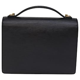 Louis Vuitton-Bolsa de mão LOUIS VUITTON Epi Monceau 28 preta M52122 Autenticação de LV12632-Preto