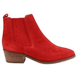 Autre Marque-Suede boots-Red