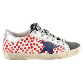 Golden Goose-Superstar leather sneakers-White