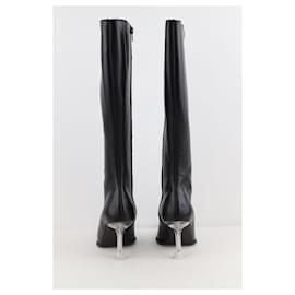 Autre Marque-Aline leather boots-Black