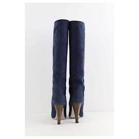 Sergio Rossi-Suede boots-Blue