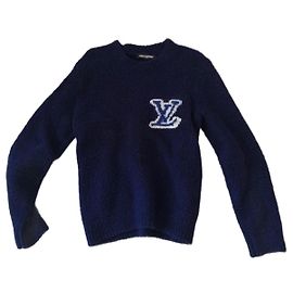 Louis Vuitton Navy Blue Wool Sweater Navy blue