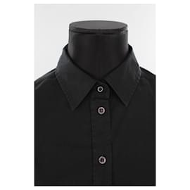 Prada-Camisa de algodão de manga curta-Preto