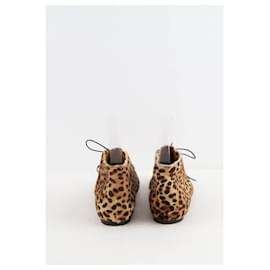 Isabel Marant Etoile-Chaussures à lacets en cuir-Marron