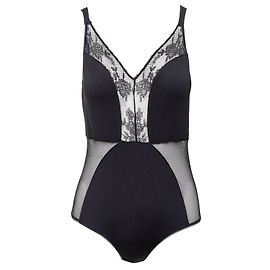 Stella Mc Cartney Body in pizzo e rete di Stella McCartney Nero