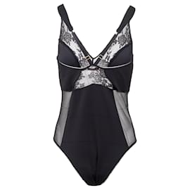 Stella Mc Cartney-Body de renda e malha Stella McCartney-Preto